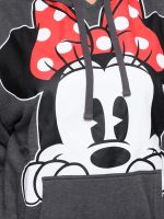 Women's Plus Size Minnie Mouse Pullover Hoodie Sweatshirt Charcoal Red Disney - Image 6