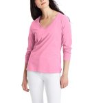 Hanes Women's Long Sleeve V-Neck Tee